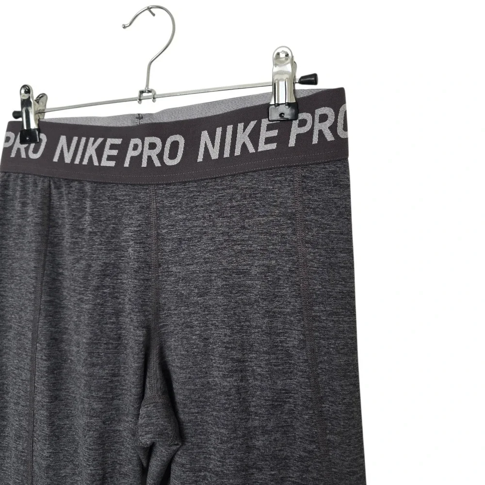 Nike‎ Pro Dri-FIT Leggings Women Small Charcoal Gray Athletic Tight